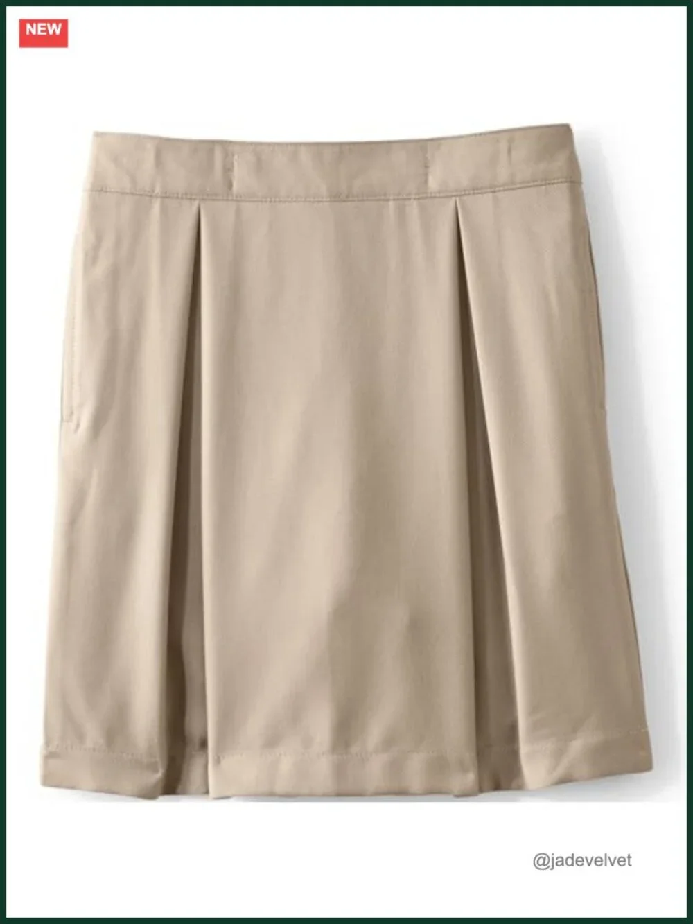 Girls Solid Pleated Skort with Hidden Shorts, Polyester Rayon Blend